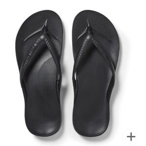 Archie’s Arch Support Flip Flops Black womens 9 mens 8 New With Tags